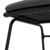 Outsunny 3 Pieces Rattan Bistro Set, Wicker Garden Furniture Set with Round Metal Top Coffee Table and Chairs, Washable Cushions for Outdoor, Patio, Balcony, Black