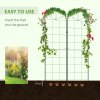 Outsunny Set of 2 Garden Trellis, Metal Trellis for Climbing Plants Support Frames, 50 x 180cm, Grid Design