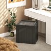 HOMCOM 107L Outdoor Balcony Garden Furniture Storage Box with Lock Hole, Plastic Storage Trunk with Lid and Side Handles, All Weather Resistant Large Chest, Safe and Secure for Patio