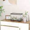 PawHut Turtle Tank, 28L Glass Turtle Aquarium with Basking Platform, Ramp, Easy Drainage, Strip Patch Thermometer, for Small Turtles, 45 x 25 x 29cm