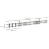 Outsunny Decorative Garden Fencing, 4PCs Outdoor Fence Panels, Wooden Landscape Flower Bed Border Edging, Grey