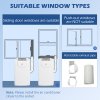 HOMCOM 12,000 BTU Portable Air Conditioner, 4-in-1 Dehumidifier Cooling Fan with Quiet Mode, Remote, LED Display, 24H Timer, Wheels, 35m², Window Venting Kit, Child Lock, White