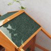 PawHut Chicken Coop with Run Outdoor, Wooden Hen House, Poultry Coop with Nesting Box, Slide-out Tray, Ramp, Perches, Asphalt Roof, 179 x 67 x 115cm