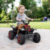 AIYAPLAY 6V Electric Car for Kids, Battery Powered Kids ATV, Quad Bike with Forward Backward, LED Headlights, for Ages 18-36 Months, Red
