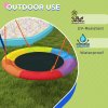 Outsunny Kids Swing Set, Garden Nest Swing with A-Frame Structure,for Outdoor Use - Multicoloured