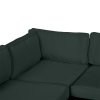 Outsunny Replacement Cushion Covers for Garden Sofa Set, Garden Rattan Sofa Cushion Polyester Cover Replacement Outdoor - No Cushion Included, Grey