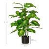 HOMCOM Artificial Evergreen Tree Fake Decorative Plant in Nursery Pot for Indoor Decor, 95cm