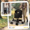 PawHut Dog Pram Dog Stroller 3 in 1 Pet Pushchair Detachable Design with Universal Wheels, Brake for Small Miniature Dogs - Black