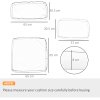 Outsunny Replacement Cushion Covers for Garden Sofa Set, Garden Rattan Sofa Cushion Polyester Cover Replacement Outdoor - No Cushion Included, Red