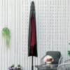 Outsunny Parasol Cover, Patio Cantilever Cover, Banana Umbrella Protector with Rod, Zipper for 2-4 m Parasol for Outdoor Garden, Patio, Dark Grey