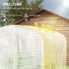 Outsunny 3 x 2 x 2m Polytunnel Greenhouse with Hinged Door, Walk-in Grow House Tent with UV-resistant PE Cover, Galvanised Steel Frame, Clamps, White