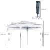Outsunny 3 x 3(M) Pop Up Gazebo, UPF 50+ Foldable Canopy Tent with Wheeled Carrybag, 4 Leg Weight Bags, Height Adjustable Marquee Shelter 1 person easy setup for Outdoor Garden Patio Party, White