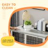 PawHut Dog Crate Furniture, Indoor Dog Kennel Side End Table w/ Soft Washable Cushion, Lockable Door, for Small and Medium Dogs
