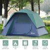 Outsunny 3-4 Person Pop-Up Camping Tent Hiking Family Travel Shelter Portable Double Layer Automatic Outdoor Olive Green