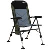 Outsunny Portable Fishing Chair, Lightweight Camping Chair with Reclining Backrest, Adjustable Legs and Mud Feet, 180kg Heavy Duty Folding Chair, Dark Green