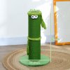 PawHut Cat Scratching Post for Indoor Cats, 63cm Tall Cat Scratcher Post with Sisal Rope Cover, Large Base, Green