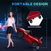 AIYAPLAY Maserati Licensed Electric Car for Kids, 12V Kids Electric Car with Remote Control, LED Light, MP3, Music, Soft Start, Horn, Ride on Car for 3-5 Years, Wine Red