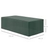 Outsunny 600D Oxford Outdoor Garden Furniture Sofa Set Cover, Waterproof Anti-UV Rattan Sun Lounger Protection Protector Cover, 255L x 142W x 86Hcm, Green