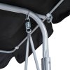 Outsunny 3 Seater Swing Chair, Garden Swing Bench with Adjustable Tilting Canopy, Breathable Mesh Seat and Heavy Duty Metal Frame for Patio, Yard, Black