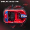 HOMCOM Kids Bumper Car 360° Rotation Spin Waltzer Car 6V Electric Ride On Car with 2 Speeds, Music, Lights for 18-48 Months - Red