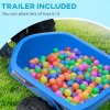 HOMCOM Electric Quad Bike, 6V Kids Ride On All-Terrain with Back Trailer for Ages 18-36 Months - Blue