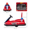 HOMCOM Kids Bumper Car 360° Rotation Spin Waltzer Car 6V Electric Ride On Car with 2 Speeds, Music, Lights for 18-48 Months - Red