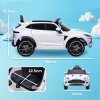 AIYAPLAY Aston Martin DBX Licensed 12V Kids Ride on Car, Kids Electric Car with Remote Control, 4 Suspension Wheels, LED Lights, Music, Horn, Slow Start, for Ages 3-6 Years, White