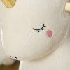 AIYAPLAY Rocking Horse, Kids Ride On Horse with Unicorn Design, Sounds, Plush Ride On Toy for Ages 2-4 Years, White