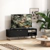 HOMCOM Marble Effect TV Unit, TV Stand Cabinet for up to 70