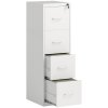 HOMCOM 4 Drawer Filing Cabinet, Vertical File Cabinet with Adjustable Hanging Bar for A4 and Letter Size, Steel Printer Stand for Home Office, White
