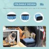 PawHut Foldable Dog Paddling Pool Pet Cat Swimming Pool Indoor/Outdoor Collapsible Summer Bathing Tub Shower Tub Puppy Washer (100 x 30H cm, Blue)