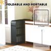 PawHut Dog Pen, 12 Panel Puppy Pen, Steel Dog Playpen, for Small Breeds, 60cm Tall, Black