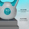 SPORTNOW Kettlebell, 10kg Kettle Bells with Handle for Home Gym Weight Lifting and Strength Training, Light Blue and Grey