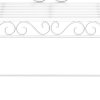 Outsunny Garden 2 Seater Metal Bench Park Seating Outdoor Furniture Chair w/ Decorative Backrest White
