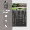 Outsunny Folding Rattan Sun Lounger, Wicker Garden Lounger with Cushion and Pillow, Outdoor Sunbed with Steel Frame for Patio, Beach, Terrace, Grey