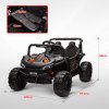 AIYAPLAY Kids Ride on Car, 12V Battery Powered Electric Truck with Remote Control, 4 Suspension Wheels, Horn, Lights, Music, USB, for Ages 3-5 Years, Black