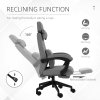 Vinsetto Office Chair, Ergonomic Desk Chair, High Back Fabric Work Chair with 160° Reclining Backrest, Retractable Footrest, Neck and Lumbar Pillow for Home and Study, Dark Grey