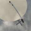 Outsunny 2.7m Cantilever Parasol with Cross Base, Banana Parasol with Crank Handle and 16 Fibreglass Ribs, Round Hanging Patio Umbrella for Outdoor Pool, Garden, Balcony, Beige