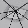 Outsunny 3 x 3m Garden Gazebo Patio Party Tent Shelter Outdoor Canopy Double Tier Sun Shade with Metal Frame and Netting, Light Grey