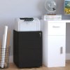 Vinsetto 3-Drawer Mobile Filing Cabinet, Steel Lockable File Cabinet for A4, Legal, Letter, Compact Under Desk Storage Unit with Pre-Assembled Body Except Wheels for Home Office, 39 x 48 x 59cm, Black