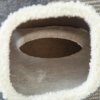 PawHut Cat Barrel Scratching Post Cat Tree for Indoor Cats Kitten Climbing Frame Pet Play Tower Soft Plush & Lamb Fleece Grey