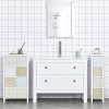 HOMCOM Chest of Drawers, 4 Drawer Dresser, Storage Organizer Toilet Tissue Cabinet for Bedroom, Bathroom