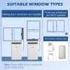 HOMCOM 14000 BTU Portable Air Conditioner, Smart Home WiFi Compatible, 4 in 1 Dehumidifier Cooler Fan, with Sleep Mode, Remote, 24H Timer, Window Venting Kit, A Energy Efficiency, 35m², White