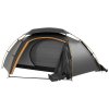 Outsunny 1-2 Man Camping Tent, Dome Tent with Removable Rainfly and Aluminium Frame, 2000mm Waterproof, Portable with Bag, for Fishing Hiking Festival, Dark Grey