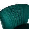 HOMCOM Velvet Accent Chair Occasional Tub Seat Padding Curved Back with Wood Frame Legs Home Furniture Green
