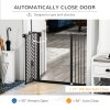 PawHut 74-105 cm Pressure Fit Safety Gate for Doorways and Staircases, Dog Gate, Pet Barrier for Hallways with Auto Close, Double Locking, 2 Extensions