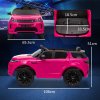 AIYAPLAY Land Rover Discovery Sport Licensed Kids Electric Car, 12V Ride on Car with Remote Control, LED Lights, Music, Horn, for Ages 3-6 Years, Pink
