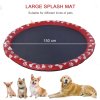 PawHut 150cm Splash Pad Sprinkler for Pets Dog Bath Pool Water Game Mat Toy Non-slip Outdoor Backyard Red