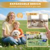 PawHut Dog Pen 12 Panels Puppy Pen Heavy Duty Pet Playpen for Indoor Outdoor for Dogs, Rabbits, Ducks 60cm High