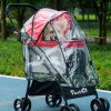 PawHut Dog Pram Rain Cover, Cover for Dog Stroller Buggy, with Front, Rear Entry